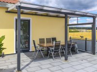 Terrassenueberdachung mit Glasschiebewand